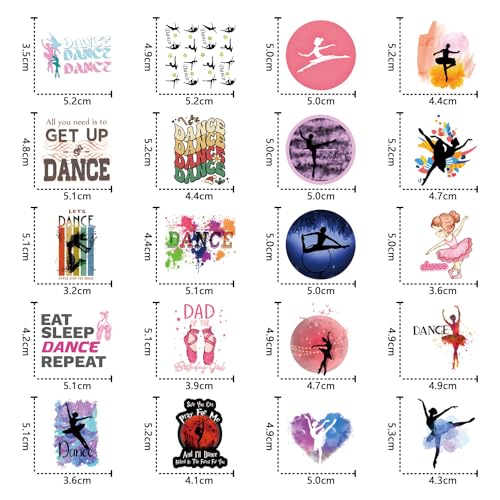 206Pcs Ballet Dance Stickers Pack,Vinyl Waterproof Sticker Decals for Water Bottle,Laptop,Phone,Skateboard,Scrapbooking,Bumper Decor for Fans for Party Supply - Image 2