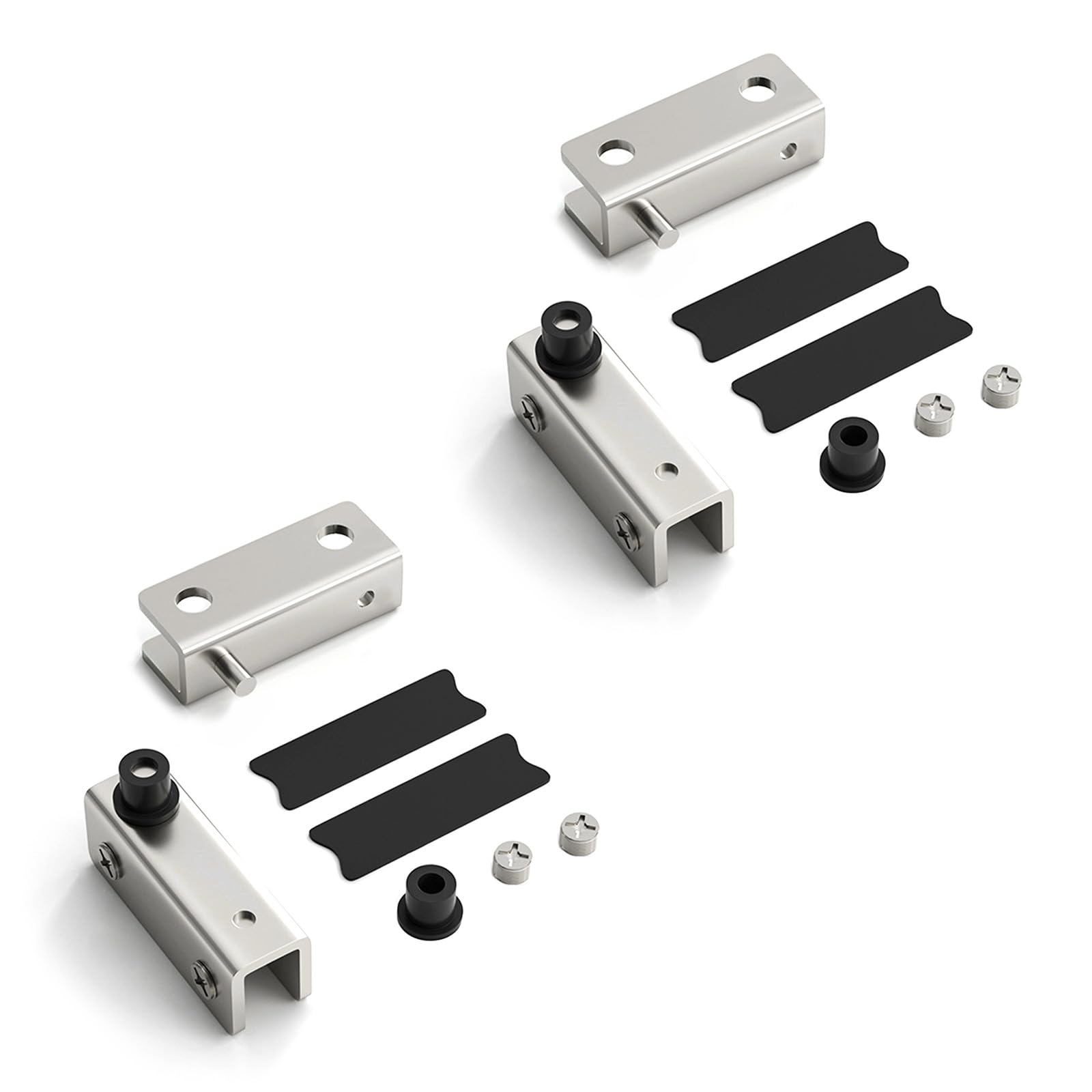 Stainless Steel Heavy Duty Cabinet Hinges, Rustproof Quiet Closing with Soft Buffers for Kitchen Bathroom Furniture Quiet Closing Hinges for Cabinets