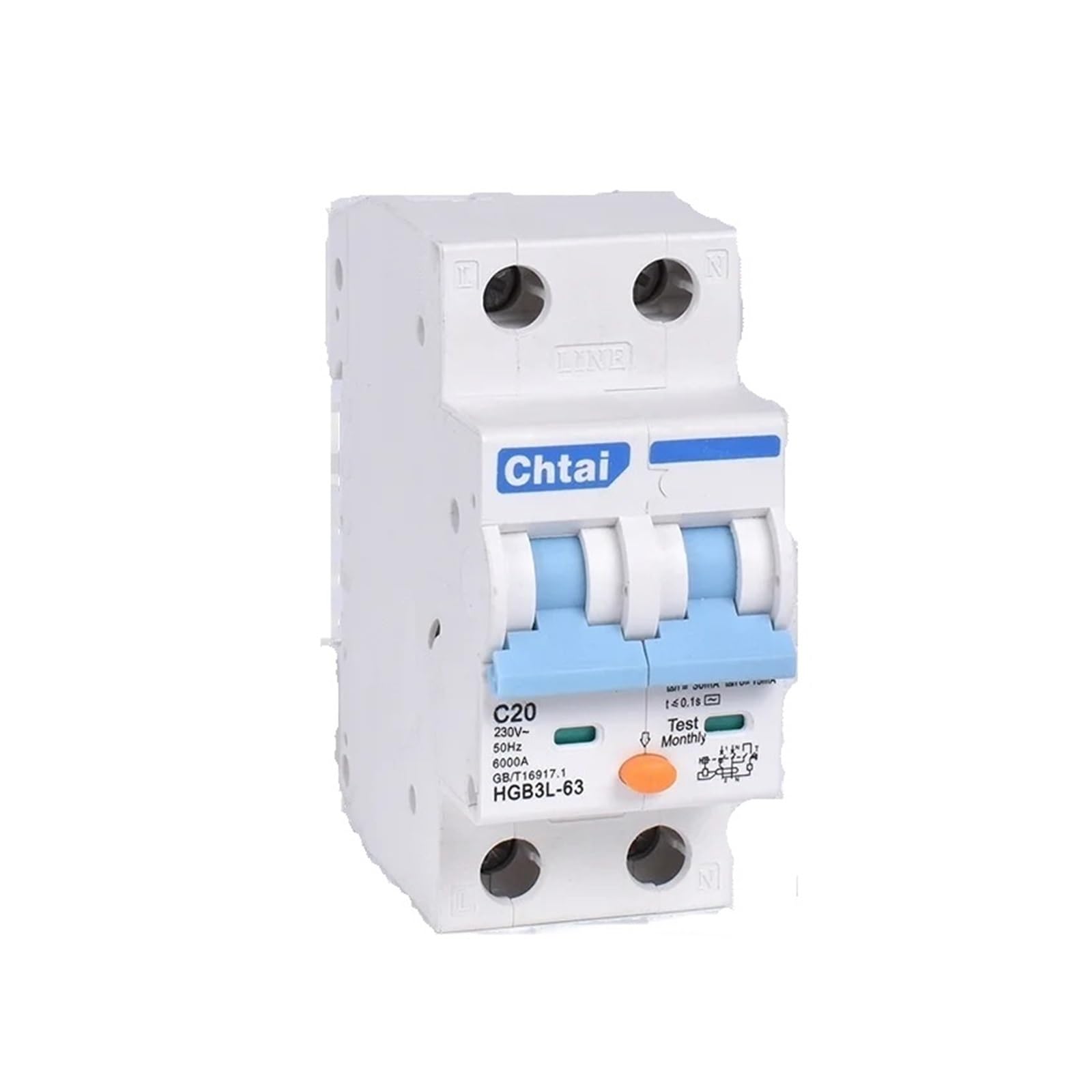 Disjoncteur différentiel L7 4P 20A 6KA pour rénovation et mise aux normes