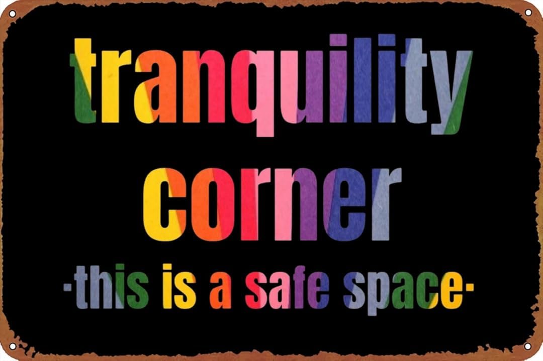 Tranquility Corner for Cafe Home Living Room Bedroom Kitchen Garden Garage Cafe Bar Pub Tin Sign 8x12 Inch