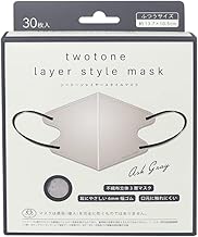 [MASK LABO] ツートーンレイヤースタイルマスク 30枚入 バイカラーマスク 3D形状 血色カラー 不織布3層 全国マスク工業会 JIS規格