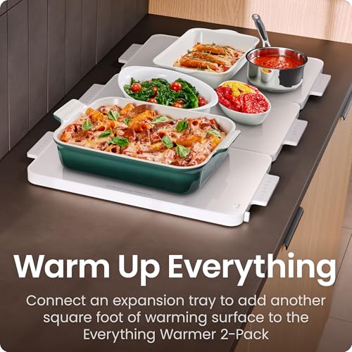 Image of Chefman Everything Warmer Expansion Tray, 10 inch x 16 inch Electric Warming Tray, Requires Primary Panel for Use (Sold Separately), One Secondary Panel Included