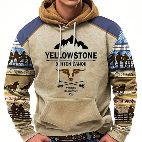 Medieval Retro Ethnic Style Hoodies for Men, with Adjustable Drawstring, Casual Sweatshirts with Pocket2