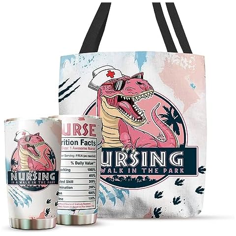 Kozmoz Inspire Nurse Gifts - Best Gifts For Nurse - Nursing Week Gifts - Nursing Is A Walk In The Park Mug Gift - Nurse Nutrition Facts - Nurse Practitioner Gifts - Nurse Appreciation Tumbler 20Oz Cover