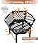 Waaliji 22.5 Inch Portable Hexagon Fire Pit with Travel Bag — Heightened Smokeless Design Outdoor Wood Burning Fire Pit for Camping, Backyard, Patio, Bonfire, Picnic and BBQ, Diagonal Hollow Style