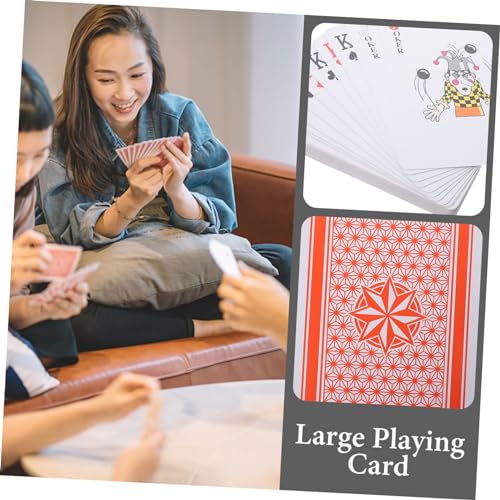 YARNOW Riesige Poker Karten Aus Beschichtetem Papier Großes Spielkarten Partys Und Familienunterhaltung Praktisches Spielzeug Für Poker Und Trick-Spiele – Bild 5