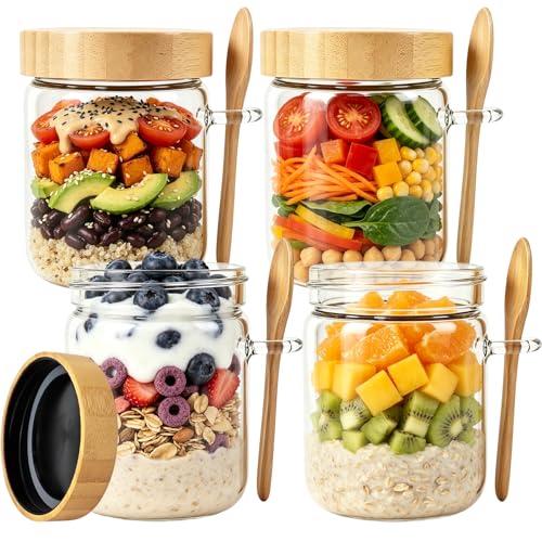 Overnight Oats Jar hermétique pour emporter vos collations sans fuite - 2