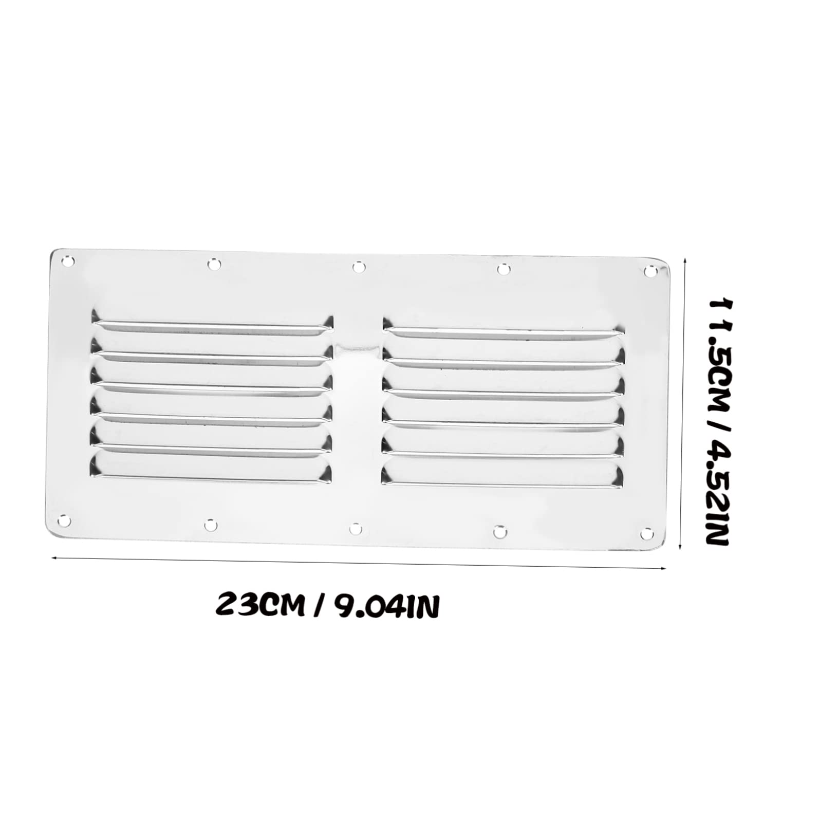 Gogogmee Stainless Steel Boat Vent Grille Rectangular Air Vent Cover for Marine Yacht