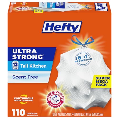 Hefty Ultra Strong 13 Gallon Trash Bags, Tall...