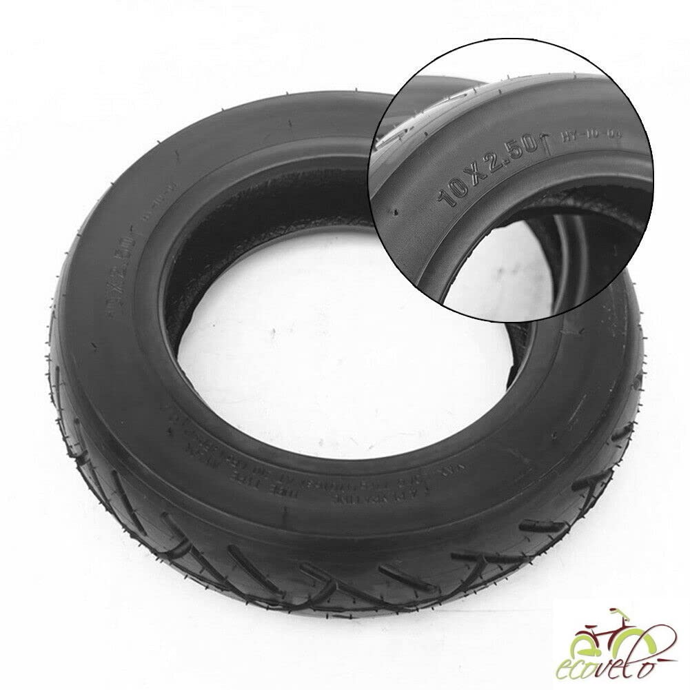 ECOVELO' 1 Pneumatico 10 x 2,50 + Camera d'aria Ruota Motorino Scooter elettrico monopattino Ricambio Hoverboard 10 pollici