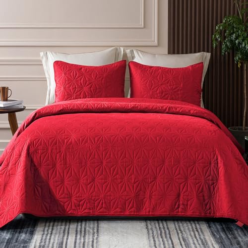 Whale Flotilla Soft Queen Quilt Bedding Set 3-Pieces Lightweight Bedspread