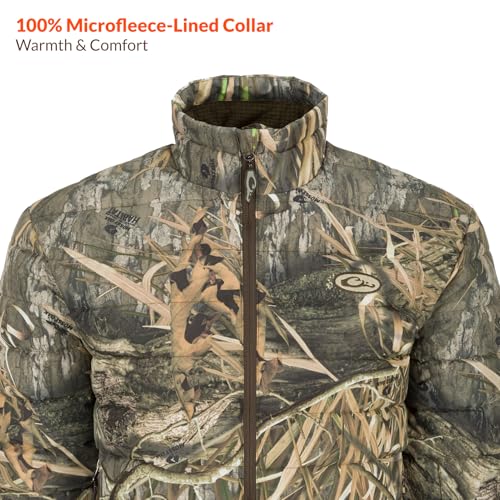 DRAKE LST Double Down Layering Full Zip Mossy Oak Bottomland Jacket3