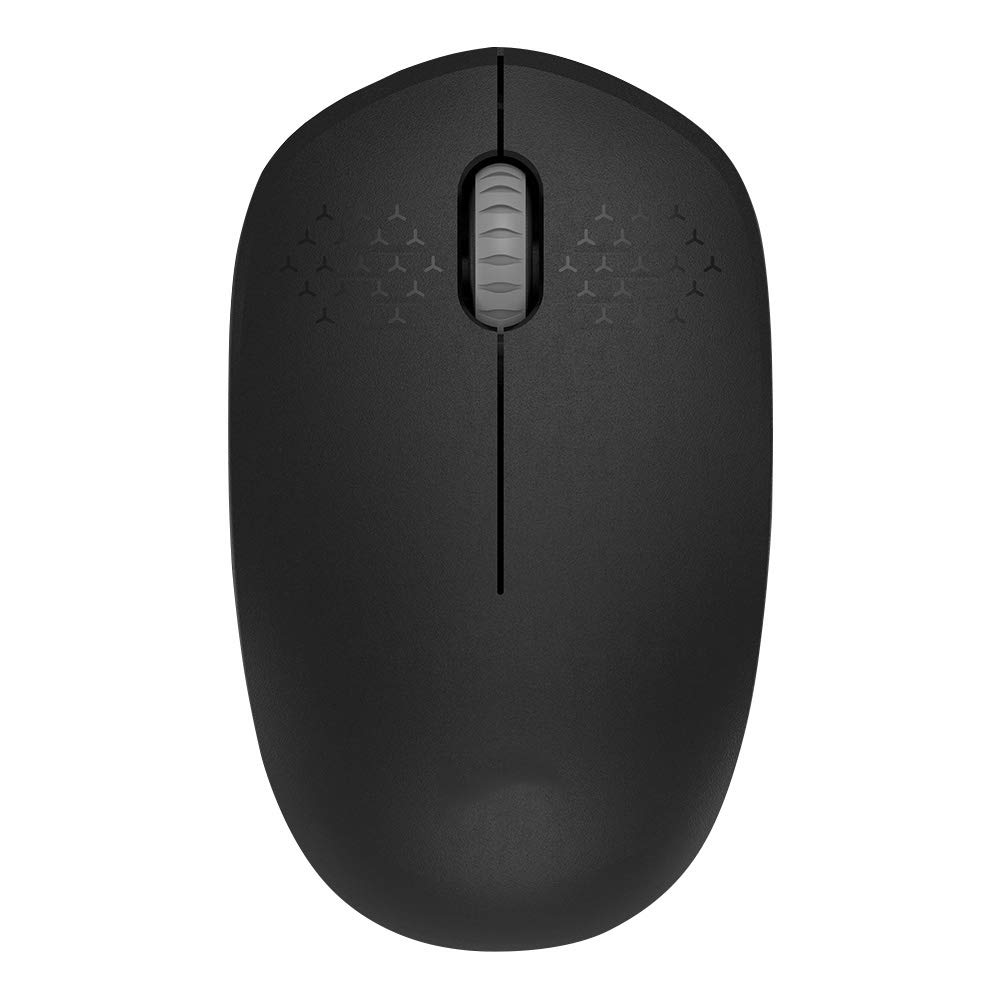 NIBEMINENTI210 Wireless Mouse Desktop Laptop Office 2.4G 3Key 3D 1600 DPI Power Saving Mouse (Black)