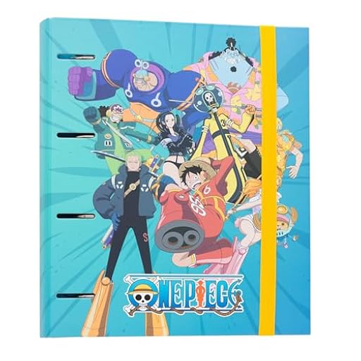Carpeta Anillas A4 One Piece - Archivador 4 Anillas de Tapa Dura y Banda Elastica | One Piece Merchandising Regalos para Fans del Manga y Anime | Archivadores Escolares para Niños y Niñas | Ya disponible en tu tienda friki favorita! En mundofriki.es!