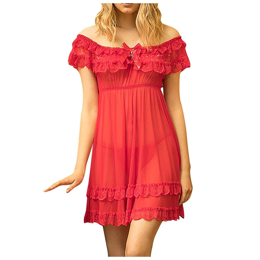 Ensembles de Lingerie Femme Femmes Sexy Dentelle Sling Lingerie Vêtements De Nuit Vêtements De Nuit Sexy S-2XL