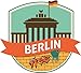 Berlin Germany World City Travel Label Badge Hochwertigen Auto-Autoaufkleber 12 x 10 cm