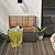 Tangkula 45 Gallon Outdoor Storage Bench, Mix Brown Rattan Storage Container with Zippered Liner, Acacia Wood Top Lid, Sturdy Gas Strut Support, 3-in-1 Multifunctional Deck Box for Front Porch, Garden