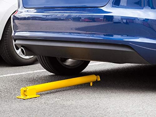 Fold Down Driveway Bollard, Folding Lockable Security Car Parking Post Barrier