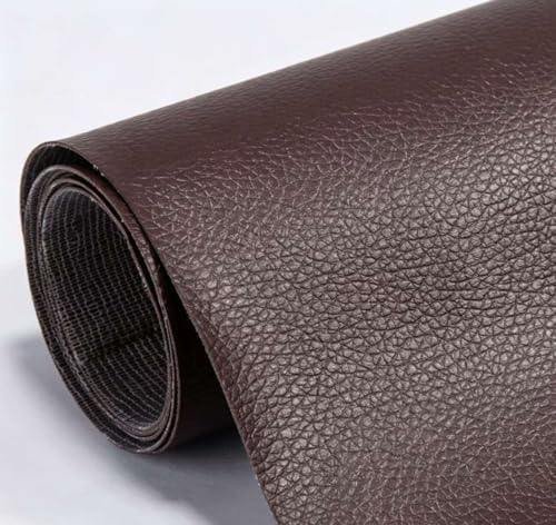 Self Adhesive Leather Repair Patch, Leather Repair Tape for Furniture, Sofa, Car Seat, Couch, Jacket, Leather Fix Patch with Strong Sticky Backing (Dark Brown)