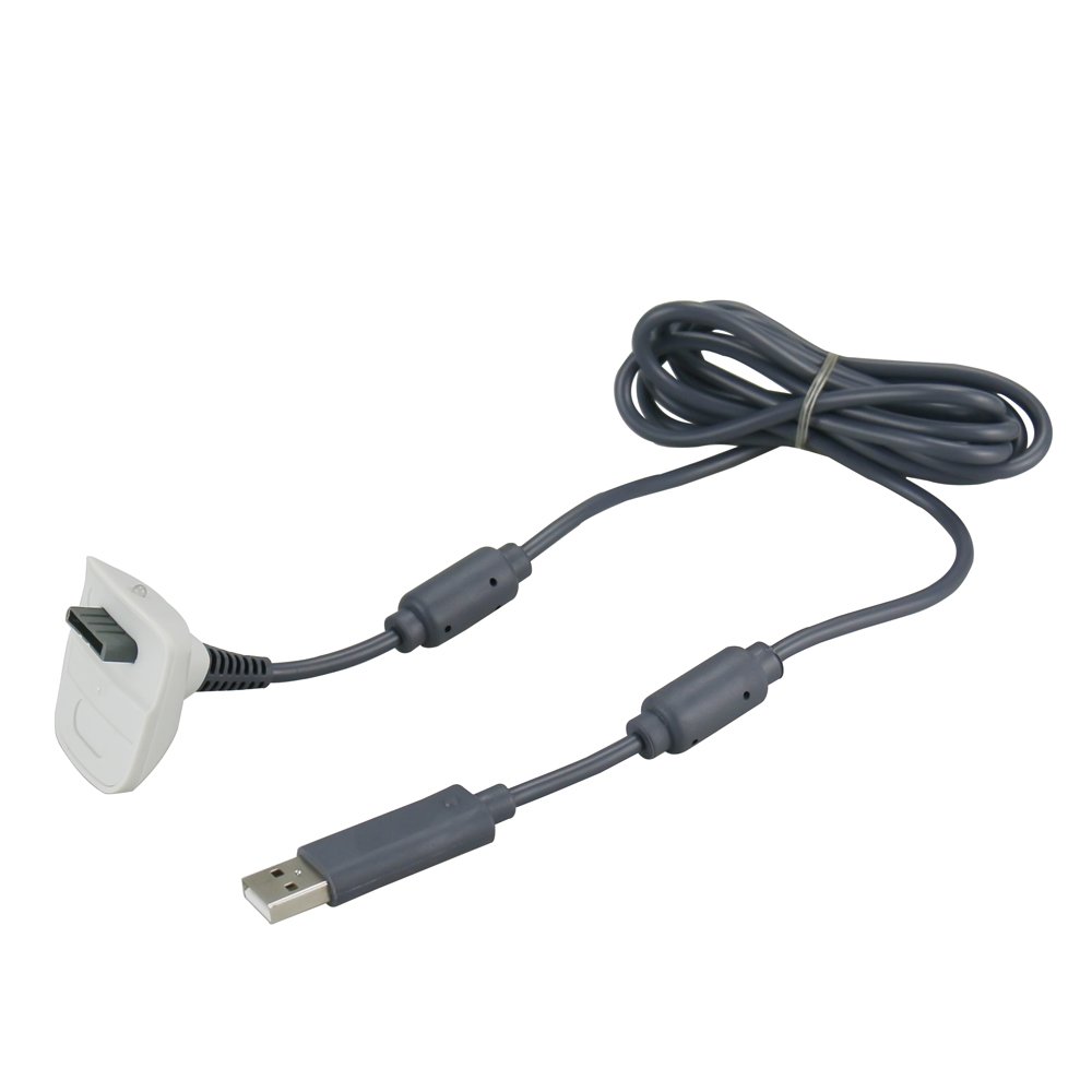 Leaders 1.8m Play Charging Cable Lead Wire for Xbox 360 Controller Gamped White