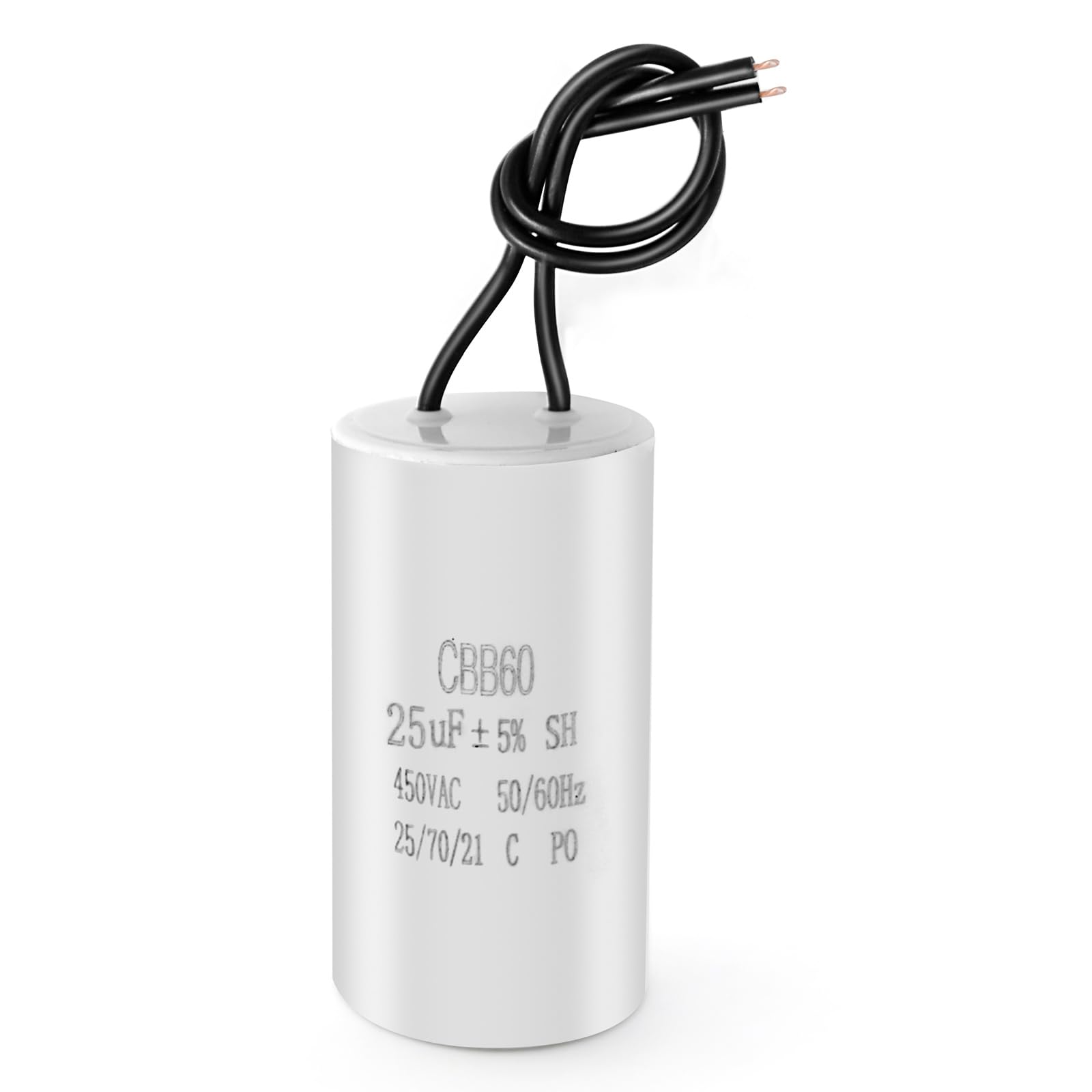 Cbb60 Capacitor 25Uf 50/60Hz 450V Ac Motor Run Sh Capacitor for Air Compressor Water Pump Motor