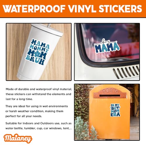 Image of MAIANEY (Set of 3) Funny Boy Mom Stickers 3 inch in My Boy Mom Era Mama Mommy Bruh Mother's Day Waterproof Vinyl Sticker Boy Mama Birthday Gifts Decorations Laptop Water Bottle Kindle Phone Tumbler