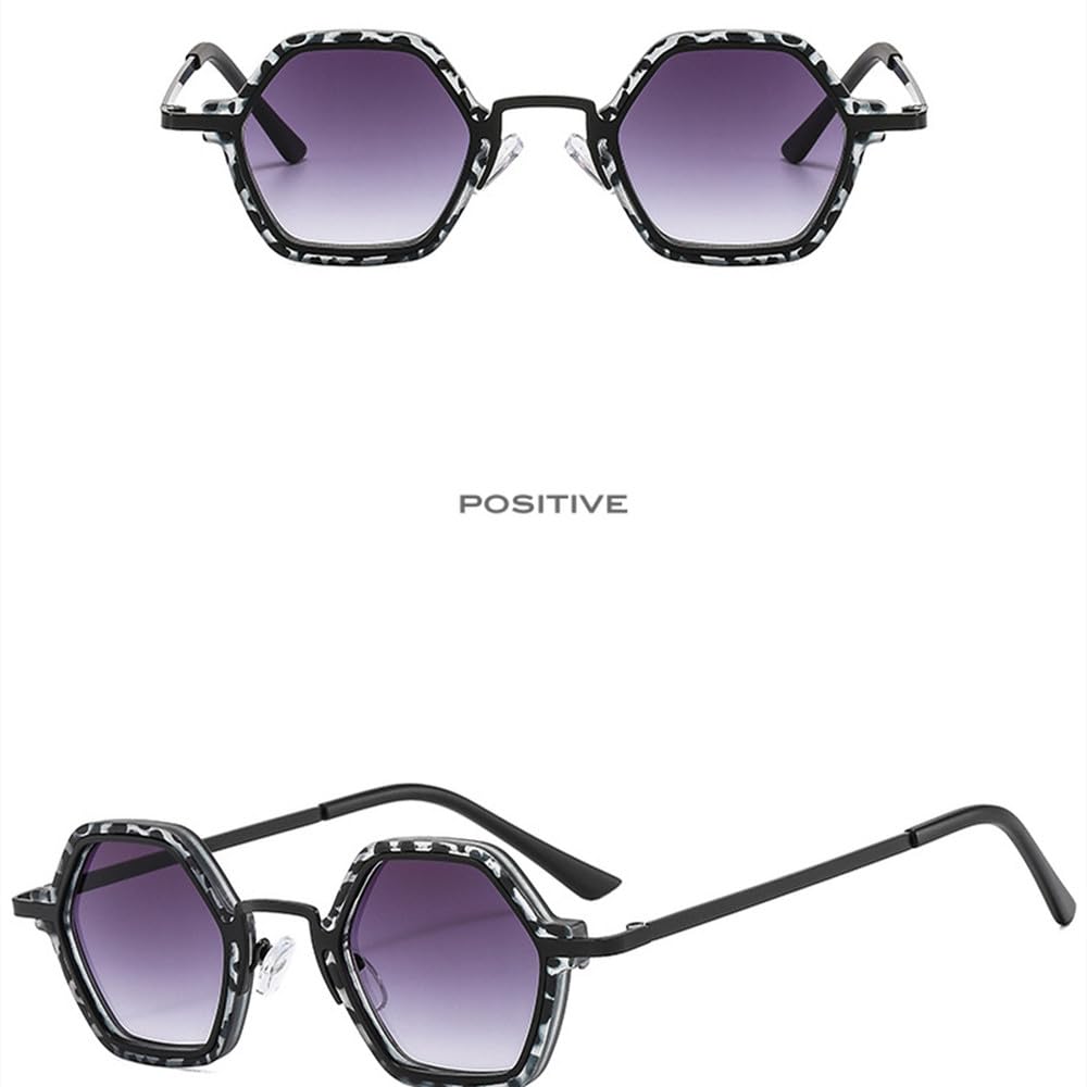 Retro wielokątne kwadratowe okulary przeciwsłoneczne damskie modne przezroczyste soczewki oceaniczne okulary przeciwsłoneczne męskie trendy punkowe okulary przeciwsłoneczne okulary przeciwsłoneczne