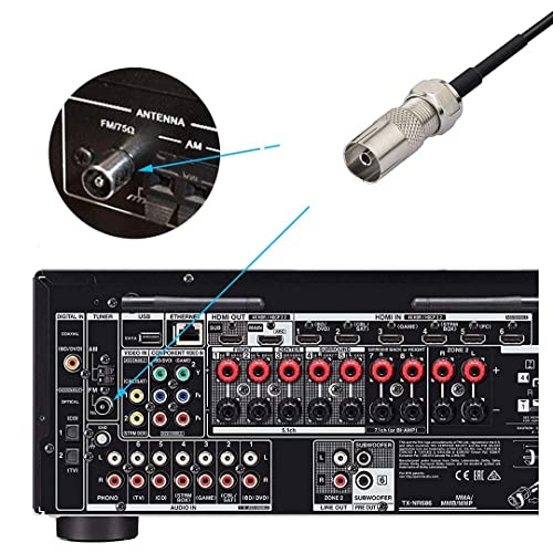 Bingfu DAB UKW FM rádio anténa s magnetickou nohou 3M prodlužovací kabel kompatibilní s Denon Pioneer Onkyo Yamaha Marantz Sherwood Digitální rádio Bluetooth stereo přijímač Audio Vedio přijímač domácího kina