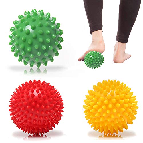 Foto von Heatigo Igelkugeln Massageball, 3 x mit Noppen für Rücken-, Bein-, Fuß- und Handmuskelmassage