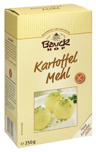 Bauckhof Farine de pommes de terre (épaisseur), 3 en jeu (3 x 250 g emballage) - Bio Cover