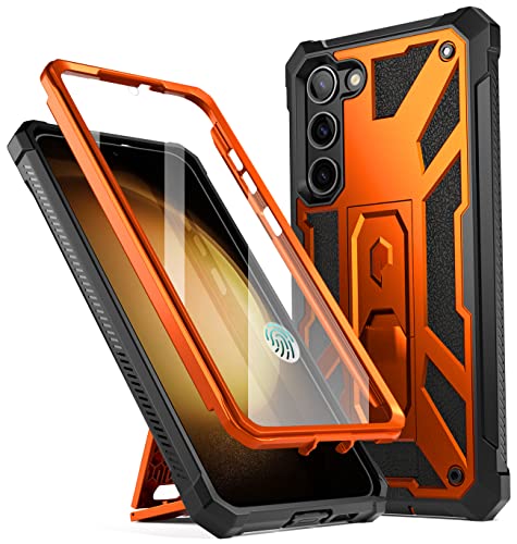 Coque Samsung S23 Plus antichoc orange évite écran brisé