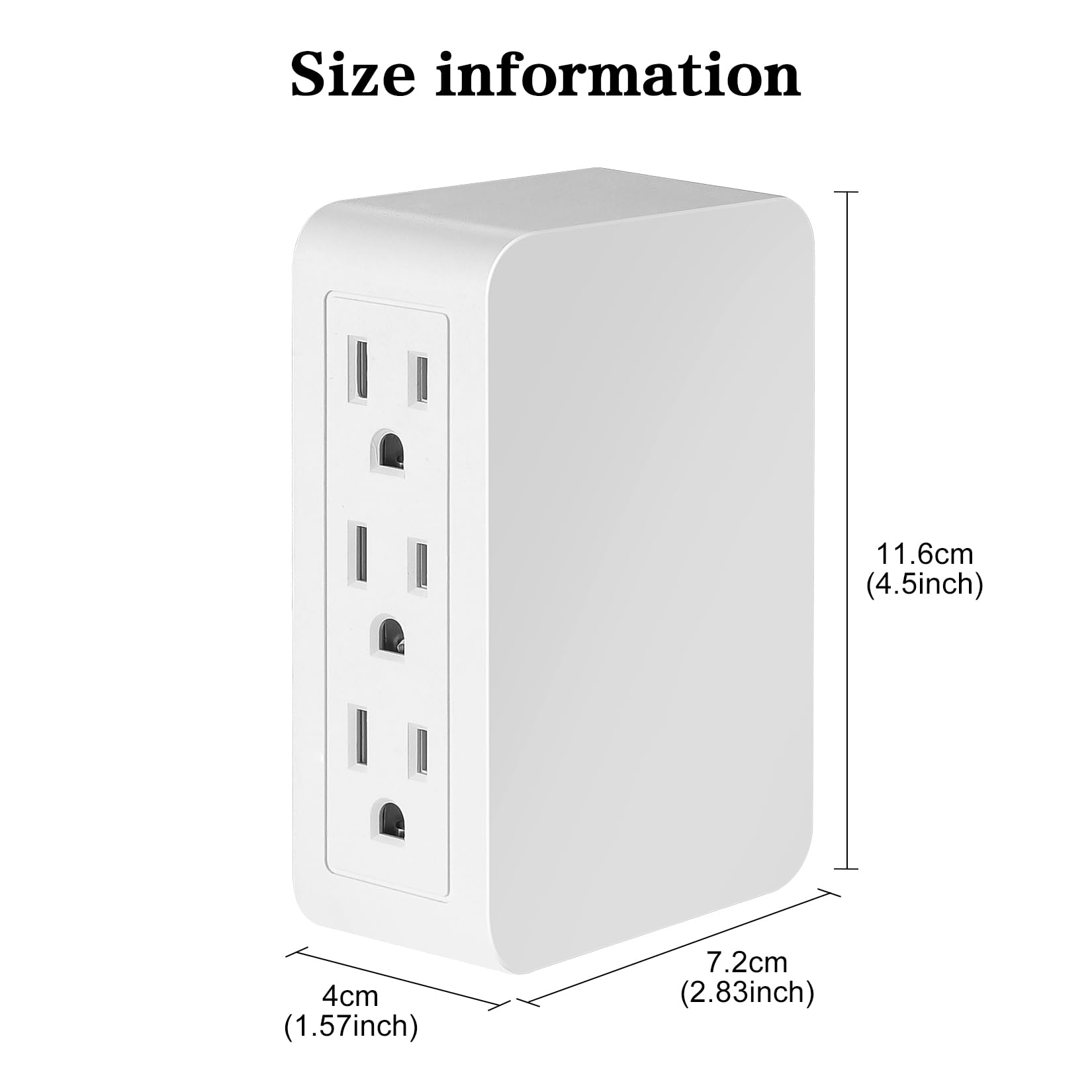 6 Outlet Wall Adapter - Slim & Safe -6 6 Outlet Wall Adapter - Slim & Safe -6