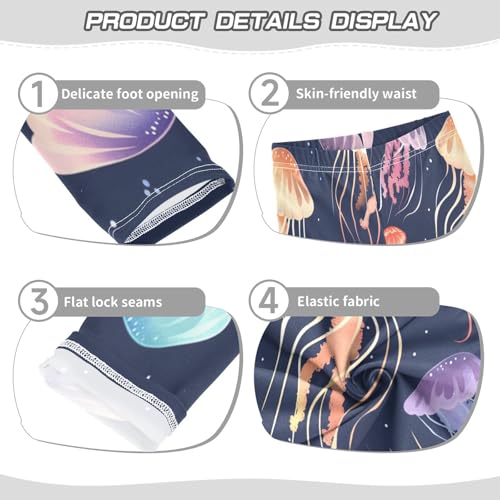 Bolaz Toddler Girls Leggings Printed Yoga Pants Leggings Benthic Fauna Jellyfish for Kids3