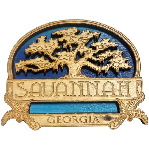 Imán decorativo de madera Árbol Roble de Savannah miniatura 1