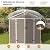 UDPATIO Outdoor Resin Storage Shed 8 x 10 FT, Plastic Storage Shed with Floor Large Outdoors Garden Tool Storage Shed Outside Clearance Shed with Lockable Door for Bike, Backyard, Patio, Brown