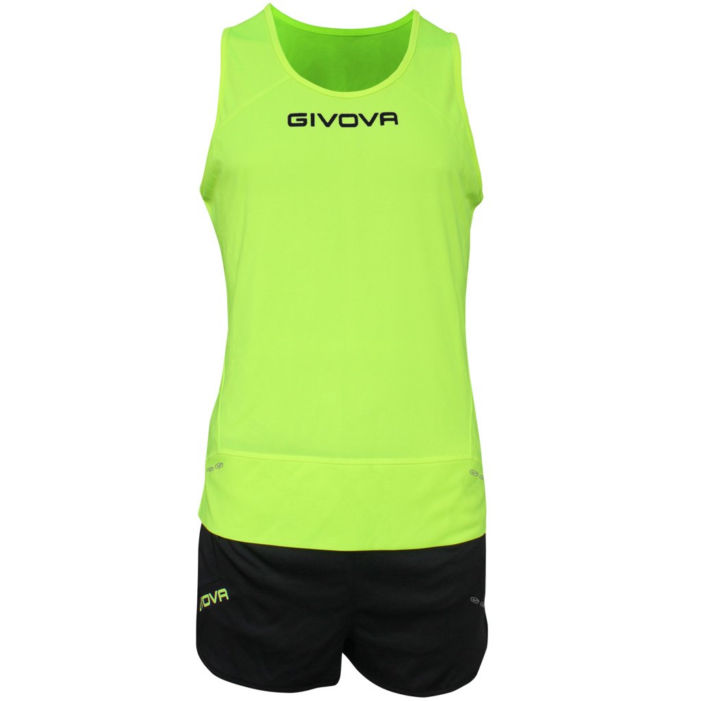 Givova, kit new york, yellow fluo/black, L