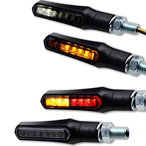 Lot de 2 paires de feux de position LED pour moto et feu arrière - Homologué E Cover