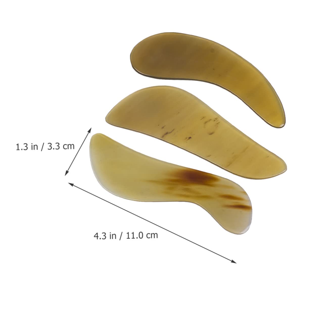 Tablero Guasha Para Masaje Facial Y Corporal Herramienta Para Y Uso Casa Ligero Limpiar 3 Piezas X 4