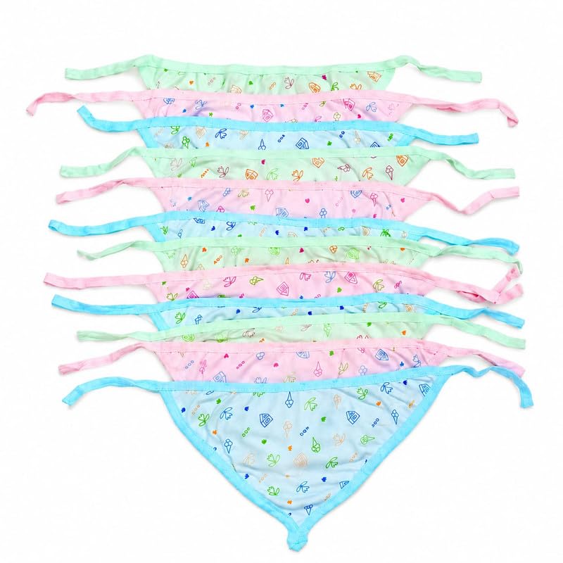 Khillayox Soft Cotton Baby Nappy Langot | Double Layer Breathable Fabric | Gentle & Comfortable for Newborn Babies | Suitable for Baby Boy & Baby Girl | Medium-Large Size | Pack of 12-image-42