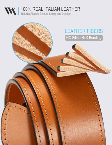 Image of WOLFANT Men's Dress Casual Every Day Leather Belt,100% Italian Full Grain Real Solid Leather P307