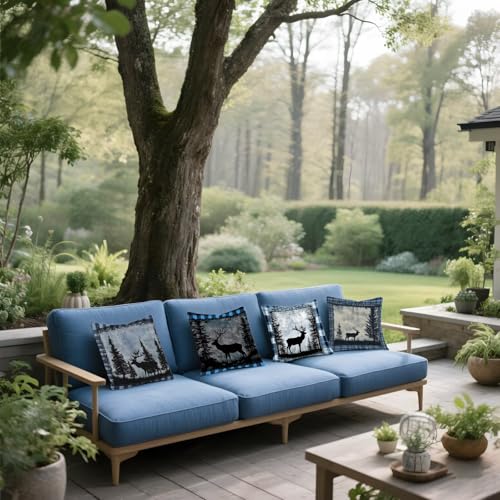 Coussins canapé extérieur imperméable 35x35 anti-taches avec zip caché