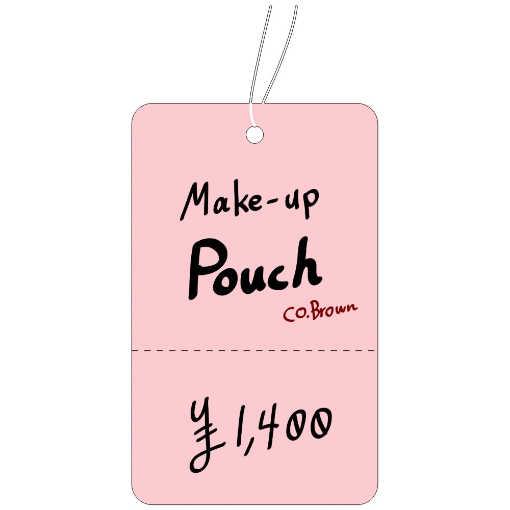 Taka様用 Taka Stamp Tag, Name Plate, 18-140, Peach, Plain, Perforated