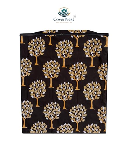 Image of Covernest Semi Automatic Washing Machine Cover, Dustproof, Compatible with 6 Kg -7.5 Kg Washing Machines (WMC-WOODLAND TREE SEMI)