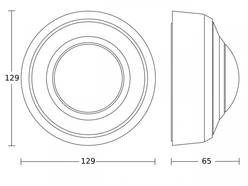 STEINEL Rilevatore di movimento e rilevatore di presenza da incasso a soffitto PD-8 ECO COM1 - Nero (087890)