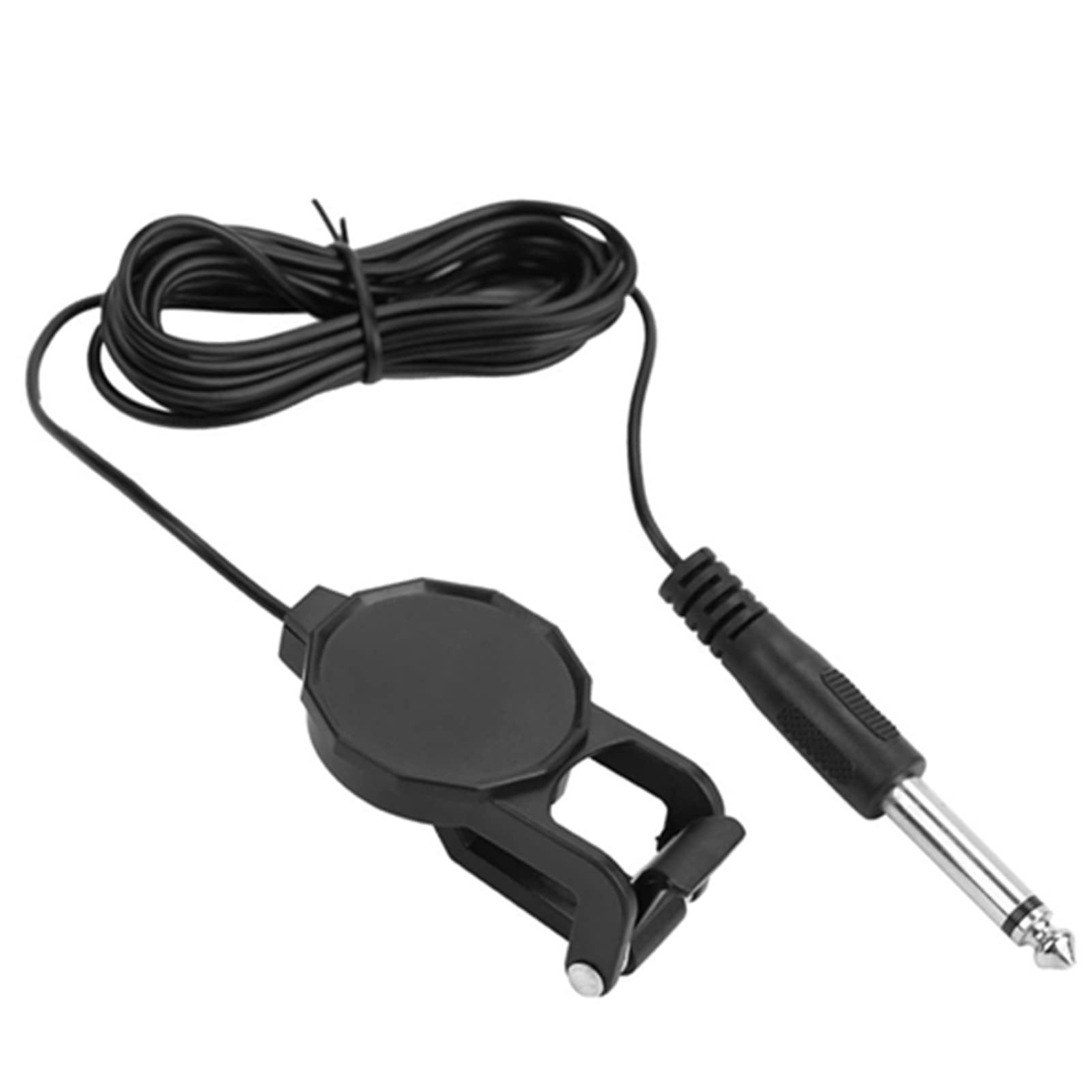 Bnineteenteam Przypinany mikrofon piezoelektryczny przetwornik skrzypce gitara akustyczna ukulele przetwornik z gniazdem audio 6,35 mm i 3-metrowym kablem audio, przetwornik, akcesoria do instrumentów