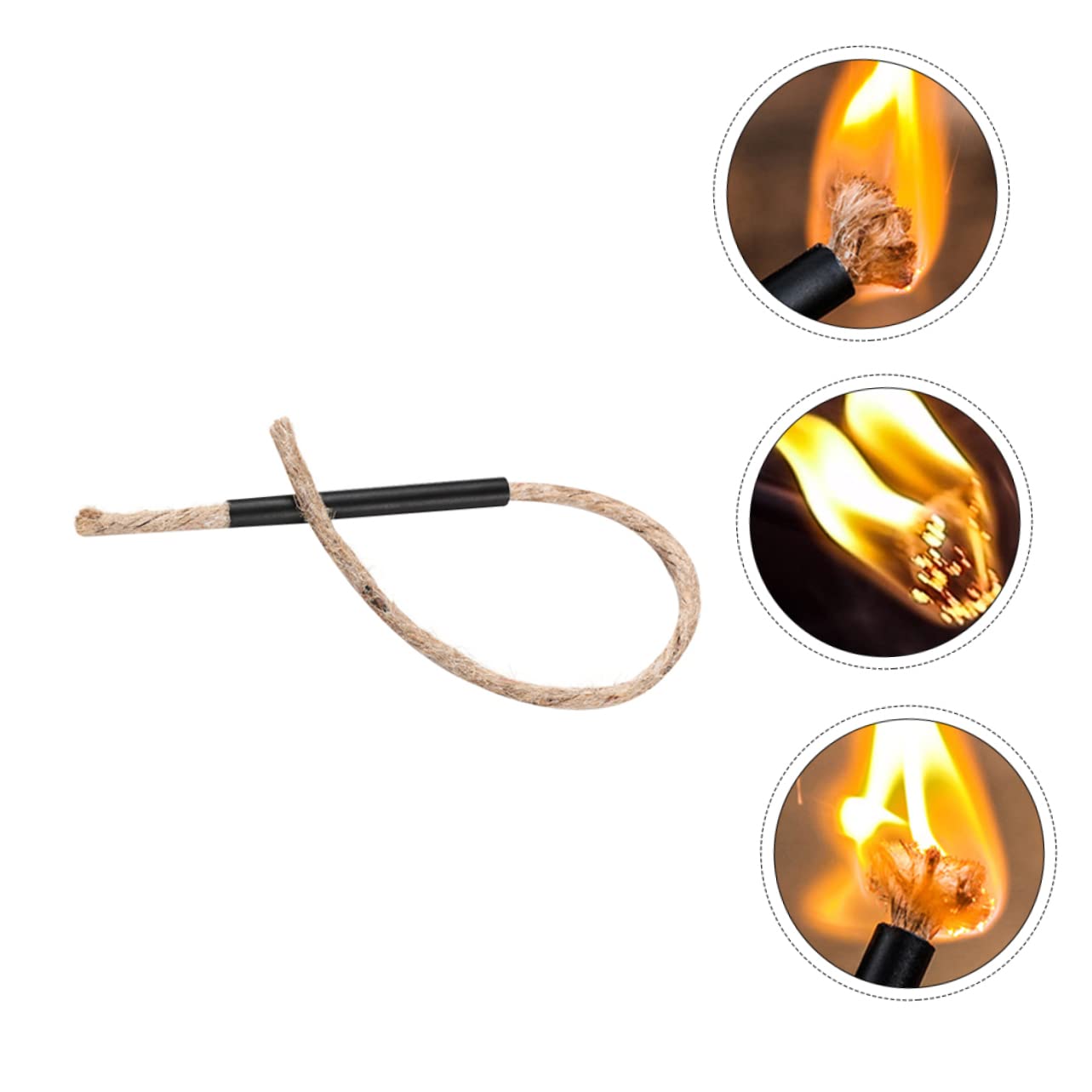Toddmomy Lightweight Portable Cord Fire Starter for Outdoor Camping Durable Rope Wick for Survival Supplies Camping Accessory for Adventure