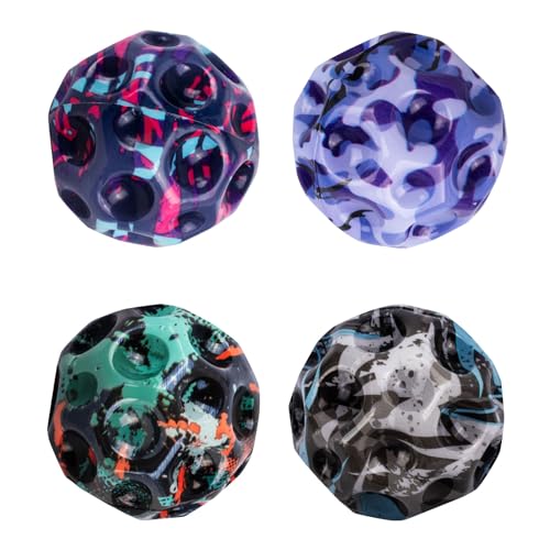 HOMQYTE High Elasticity Ball, Super High Bouncing Foam Balls for Adults Improve Hand-Eye Coordination Sports Training (4P, Camouflage)