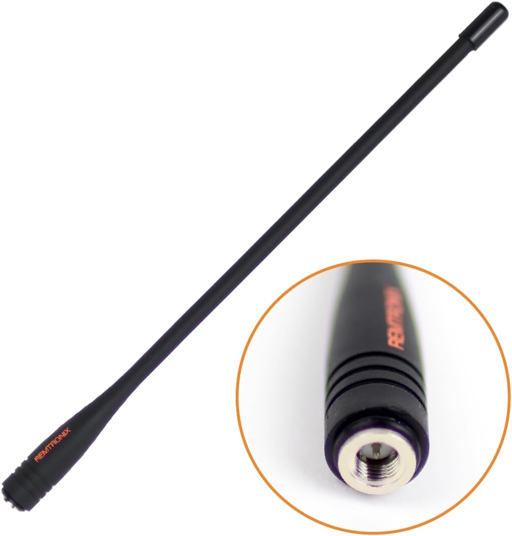 Antenna for Police Scanner Radios | 920S Remtronix | SMA End Type | 400-480MHz & 700~900 MHz UHF Digital, Analog & Trunked Frequencies | 9" Flexible Whip | Increase Reception 25-100%