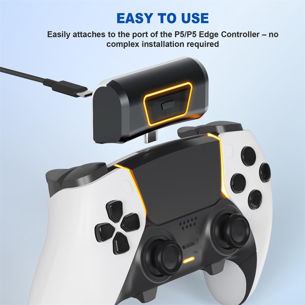 Batteria ricaricabile per caricabatterie wireless, ricarica rapida e alta capacità per controller gamepad