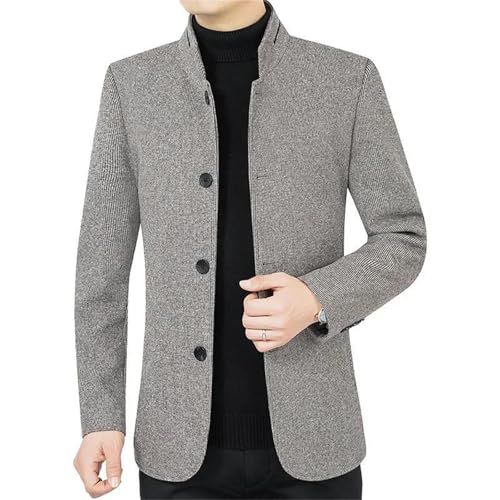 Men Business Casual Blazers Jackets Woolen Blends Male Slim Fit Coats Mens Clothing2